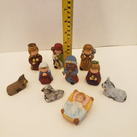 Nativity Figurines 10 Piece Meissen Baby Jesus - Picture 13 of 13